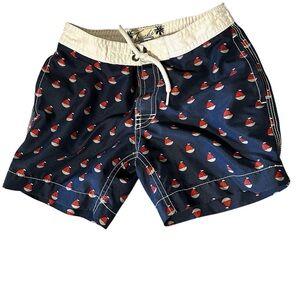 💜Trunks Surf & Swim Co. Navy Swim Shorts with Sailboat Print